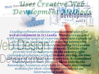 Web Designs in Sri Lanka Uses Creative Web Development Methods