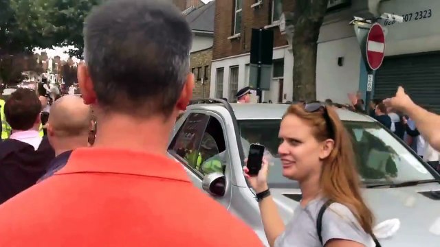 Arsenal fans face off with Spurs fans 1/9/13 Arsenal 1-0 Spurs