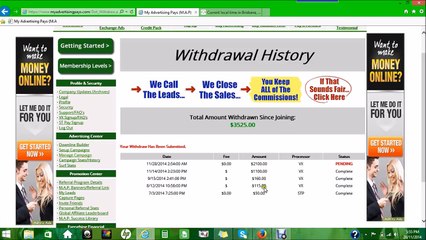 My Advertising Pays Review Withdrawing Money 2015