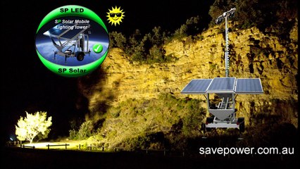 Solar powered mobile lighting tower.wmv