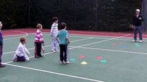 Fun kids tennis game for sending & receiving skills (5-7 years / Red)