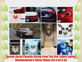 Download Video: Decals Decal Phoenix Rising From The Fire Tablet Laptop Weatherproof S Silver-Matte (35 X 33.2