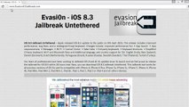 Evasion iOS 8.3 iDevice Jailbreak iPhone 5s/5c/5 iPhone 4S/4 Untethered