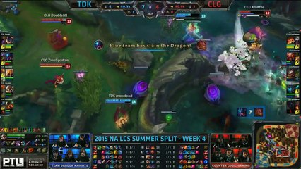 TDK vs CLG NA LCS Championship series Summer Split 2015 W4D1 Team Dragon Knights vs Counter Logic Ga