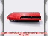 iCarbons Red Carbon Fiber Vinyl Skin for SLIM Playstation PS3