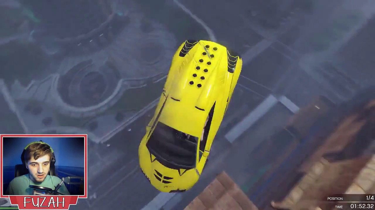 GTA 5 PC - CUSTOM RACE - FAST & FURIOUS 7 BUILDING JUMP!