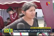 Padres denuncian que alumnos de colegios de SJL no reciben desayunos de Qali Warma