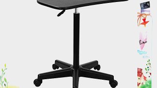 Flash Furniture Height Adjustable Mobile Laptop Computer Desk with Black Top