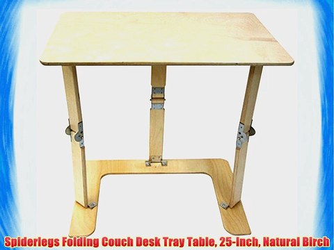 Spiderlegs Folding Couch Desk Tray Table 25-Inch Natural Birch
