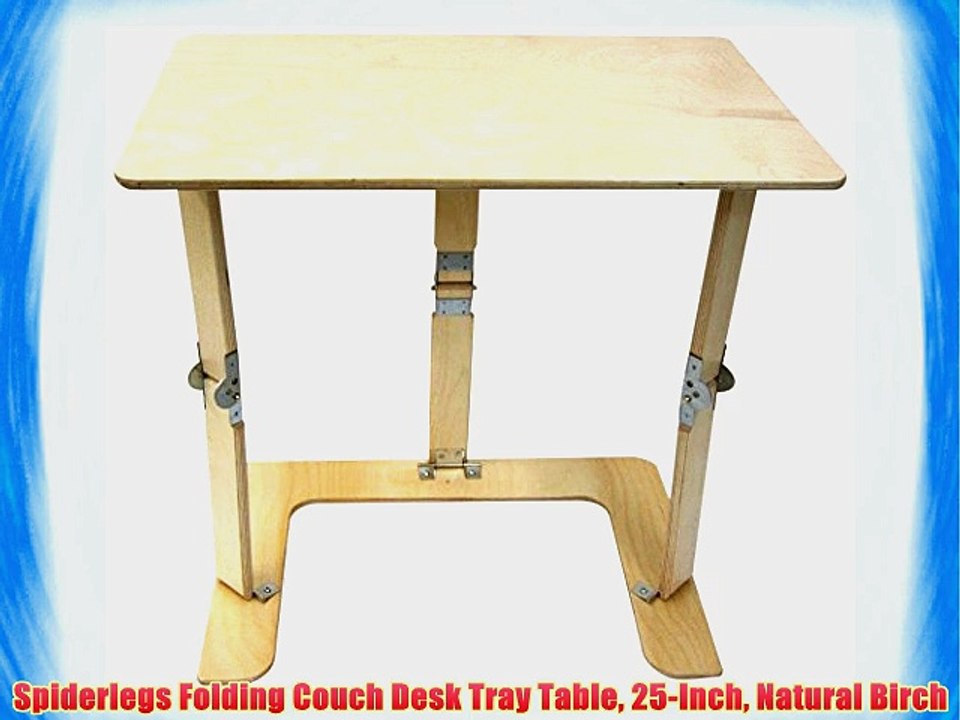 Spiderlegs Folding Couch Desk Tray Table 25-Inch Natural Birch