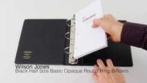 Wilson Jones Black Half Size Basic Opaque Round Ring Binders Demo W79671 W79681