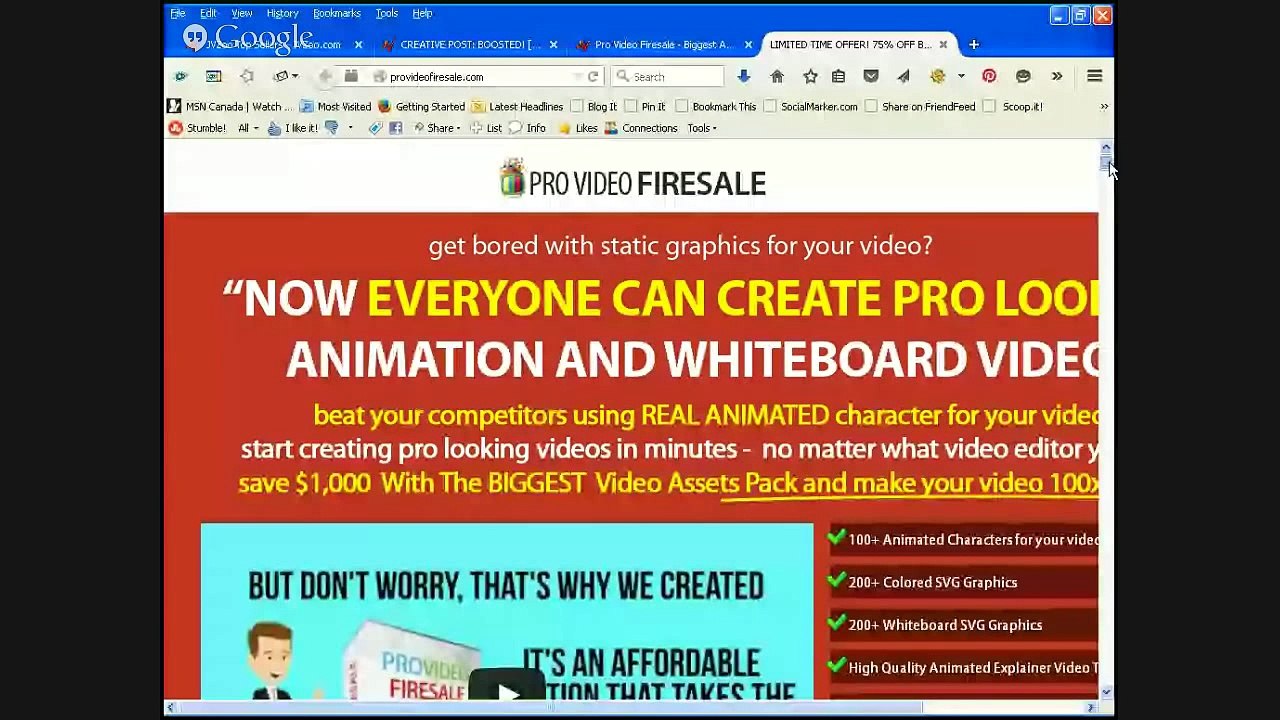 Pro Video Firesale - Biggest Animation and Video Graphics Firesale!