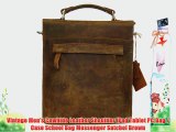 SUNDELY? Vintage Men's Cowhide Leather Shoulder iPad Tablet PC Bag / Case School Bag Messenger
