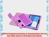 NEWSTYLE Purple Ultra Thin Keyboard Leather Case Cover Detachable Bluetooth Keyboard with Touchpad