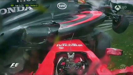 Raikkönen and Alonso Big Crash | Austria Grand Prix 2015