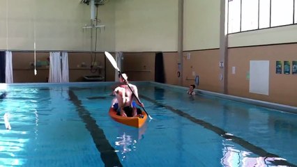 First kayak session. T10 complete paraplegic, 8 weeks post injury
