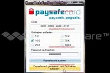 PaySafeCard Code Generator MAY 2014 no survey no password