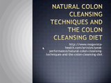 Natural Colon Cleansing Techniques and the Colon Cleansing Diet