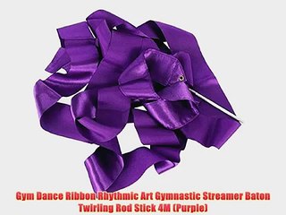 Gym Dance Ribbon Rhythmic Art Gymnastic Streamer Baton Twirling Rod Stick 4M (Purple)