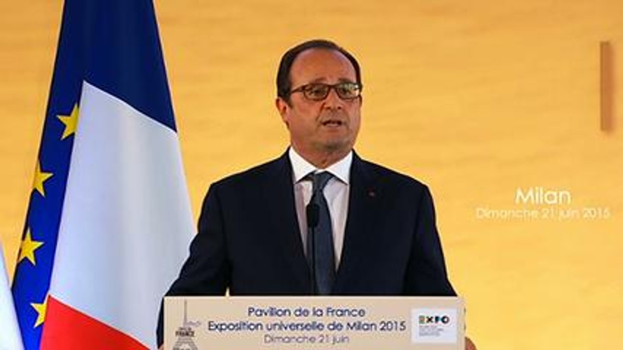 Discours au pavillon de la France à l’Exposition universelle de Milan 2015