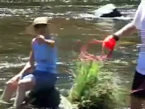 Production gold dredging along the Klamath River