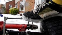 home made go kart and drift II in snow