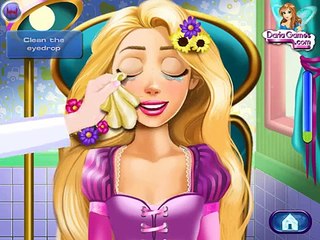 Rapunzel eye treatment - princess Rapunzel at eye doctor for  test lazer treatment game