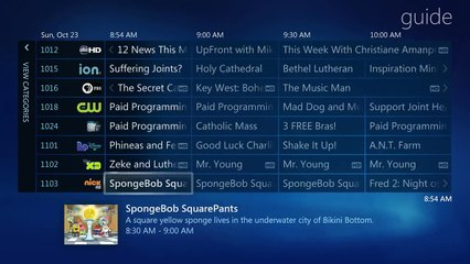 Windows 7 Media Center's Cable TV Guide with a CableCARD™ Tuner