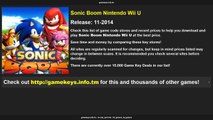Sonic Boom Nintendo Wii U Game Key