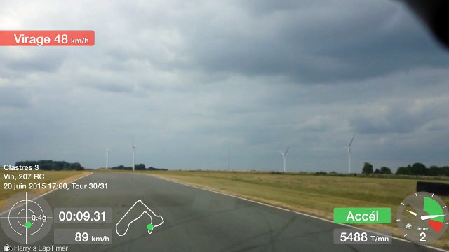 Clastres tracé jaune, 207 et 206 rc le 20/06/2015