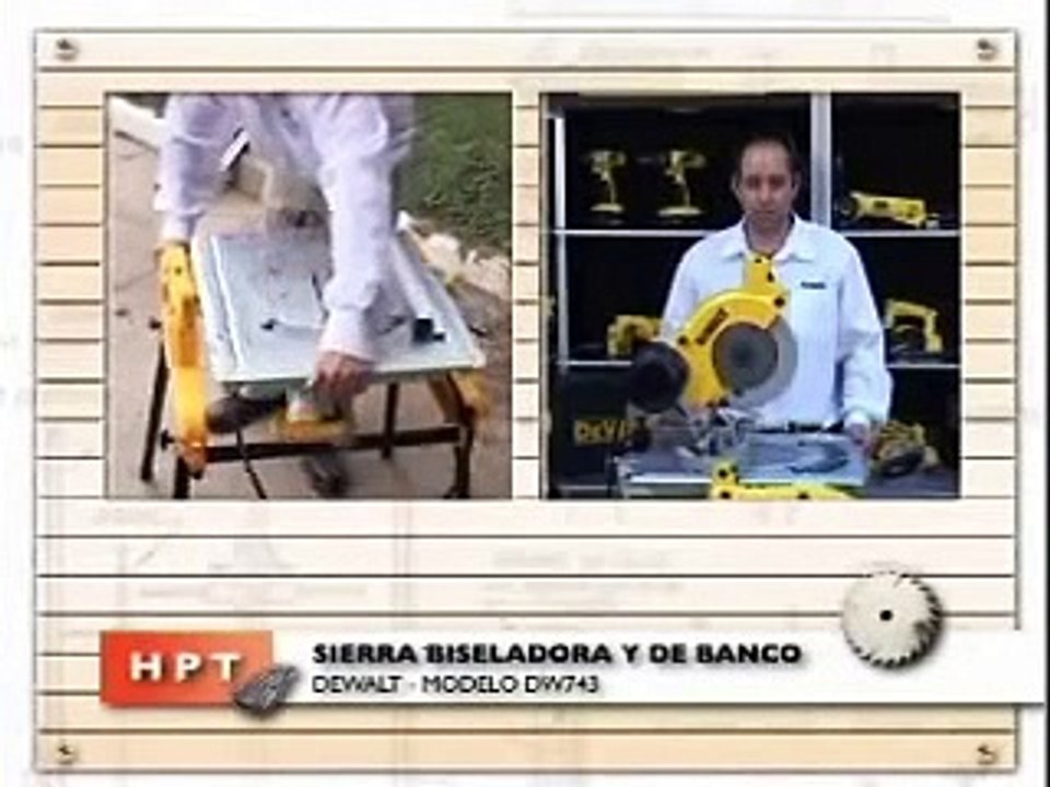 Sierra biseladora y sierra de banco DEWALT - DW743