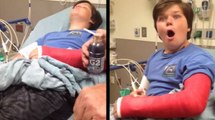 Excitable Kid Wakes Up In Hospital Thrilled To Learn That He Has A Cast