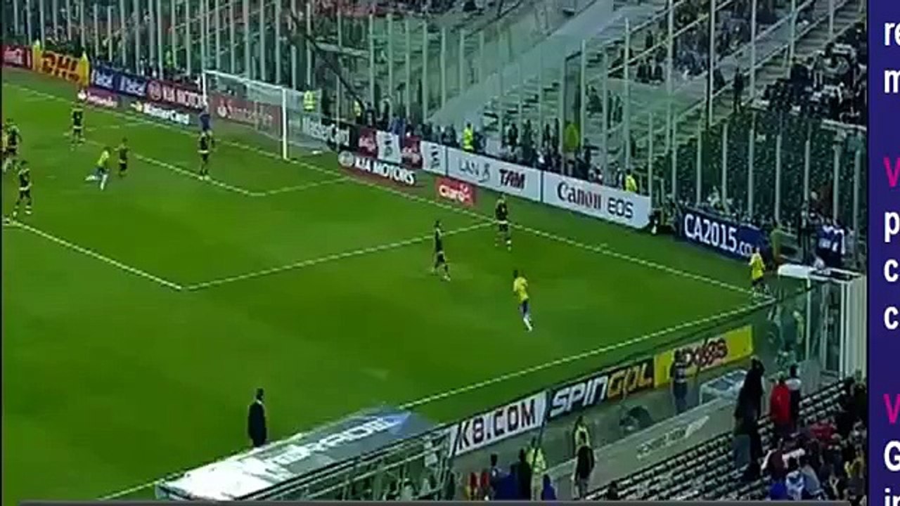 1-0 first Half Goal & Highlights Brazil vs Venezuela 21.06.2015 HD
