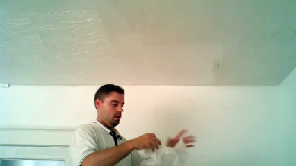 Using tissue paper as a ceiling texture