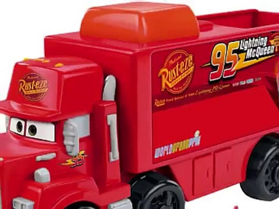Fisher Price Little People Wheelies Disney Pixar Cars Mack Hauler and lightning McQueen