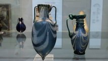 Jug and Amphora glass vessels 4th century AD Roman British Museum London