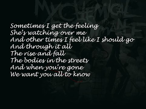 My Chemical Romance - Welcome To The Black Parade (lyrics)