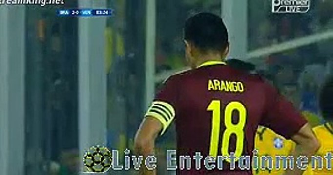 Juan Arango Fantastic Free Kick Shot & Miku Goal Brazil 2-1 Venezuela 21.06.2015