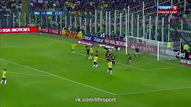 Brazil 2:1 Venezuela (All Goals and Highlights) Copa America ~ 22/06/2015