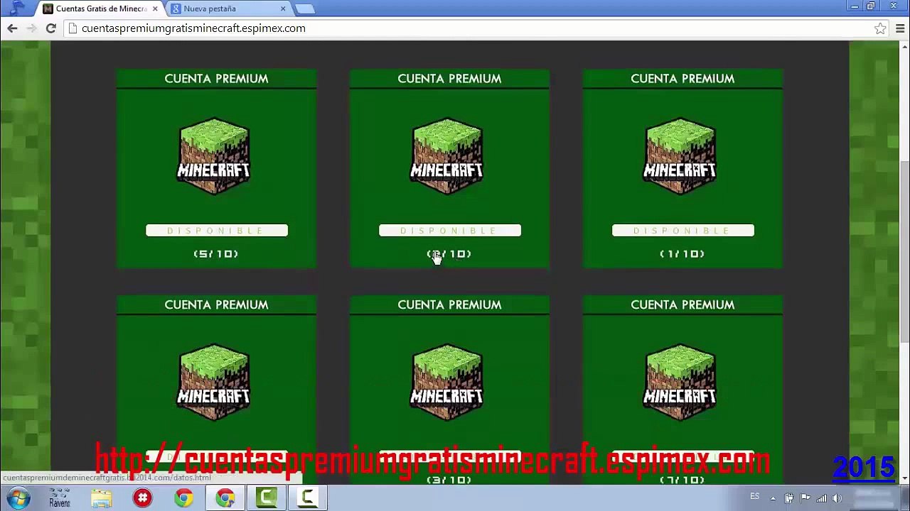 Cuentas Publicas de Minecraft Premium 【 Actualizado Junio 2015】
