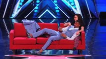 The Cuddler: Judges Pile on Top of Nick Cannon to Give Him a Hug - America's Got Talent 2015
