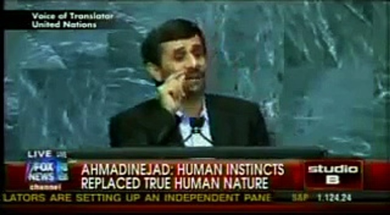 Iranian President Ahmadinejad speech 911 at UN United Nations 9 23 2010 US Delegation walks walk out