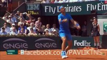 Rafael Nadal vs Novak Djokovic Amazing Point | Roland Garros 2015