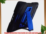 ShockWave Ultra-Protective Rugged iPad 2/3/4 case with stand and screen protector by UZBL (Black/Blue)