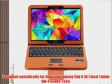 TIWKICH Samsung Galaxy Tab 4 10.1 Inch Bluetooth Keyboard Portfolio Case Wireless Detachable