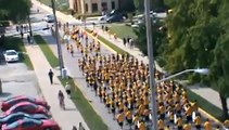 Purdue University Marching Band Marches Down 3rd street