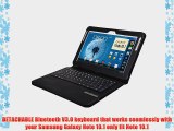 VSTN Samsung Galaxy note 10.1 N8000 N8010 N8013 Bluetooth Keyboard Portfolio Case - DETACHABLE