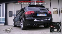 Supersprint exhaust for Audi RS3 (full and catback) vs Stock exhaust_ Revs