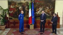 Il presidente Letta incontra l'astronauta Parmitano