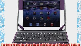 RUBAN? Premium New Wireless Bluetooth Keyboard Folio PU Leather Case Cover Magnetic Smart Stand